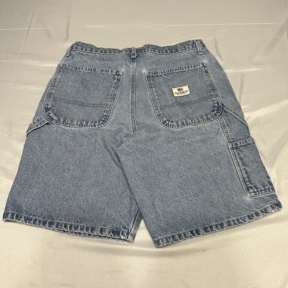 Vintage Polo Jeans Co Ralph Lauren Men Fits 30 Carpenter Baggy Denim Shorts Y2K